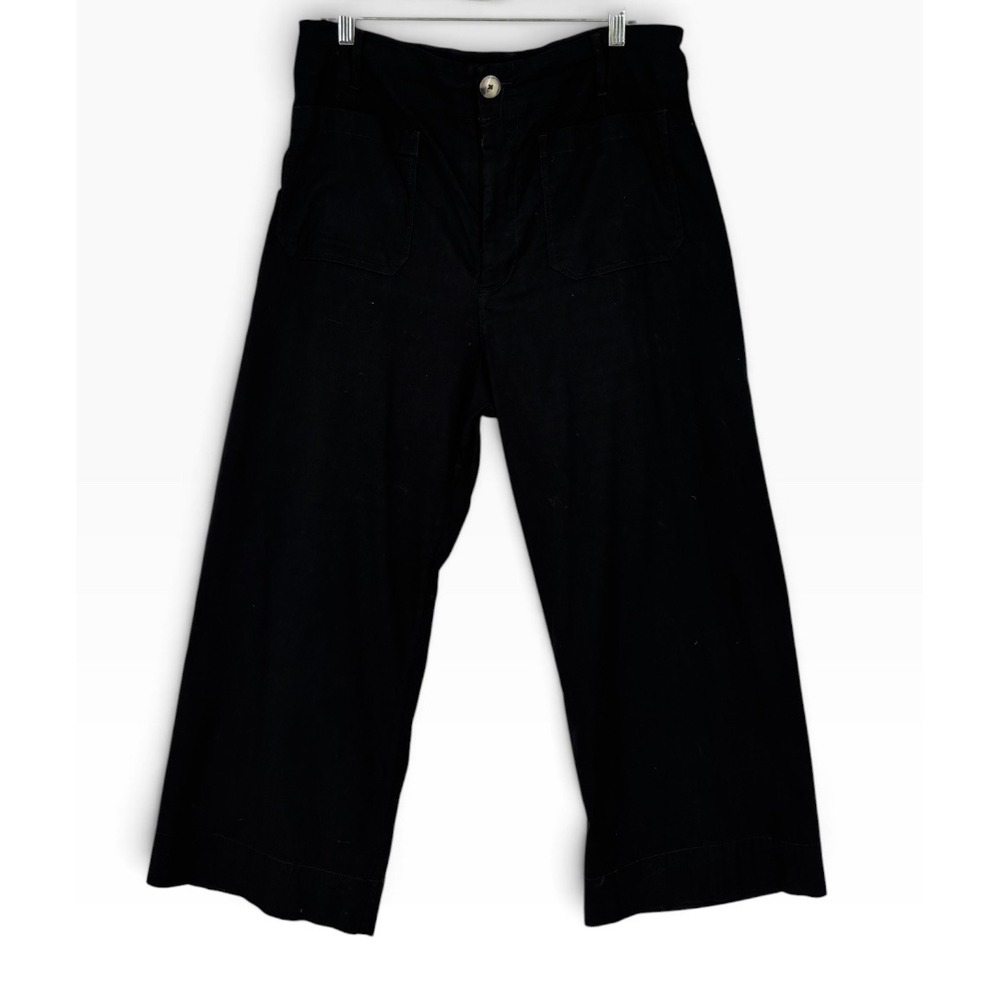 Maeve The Colette Wide Leg Pants Women 33 Black Excellent Magic Fabric Stretch